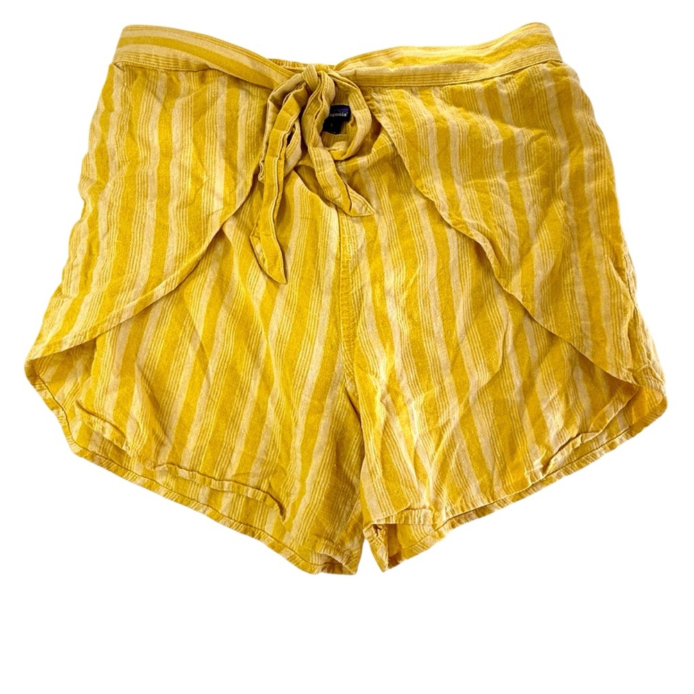 Patagonia Garden Island Shorts in Yellow Stripe SZ Large - Picture 3 of 7